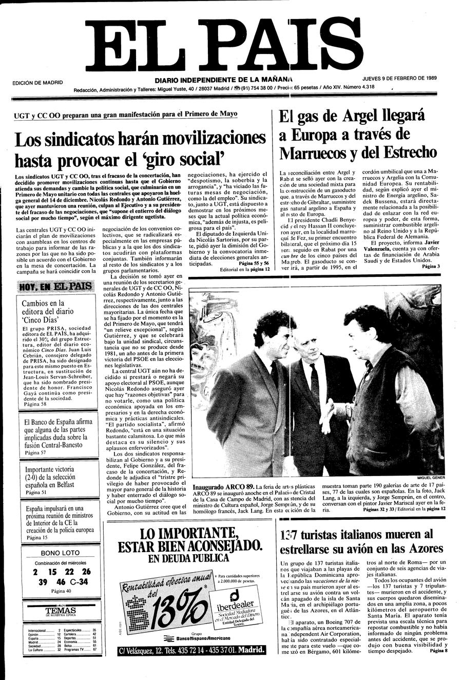 9 febrero 1989
