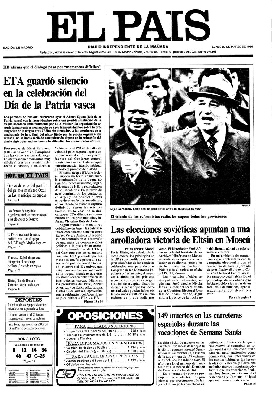 27 de Marzo de 1989
