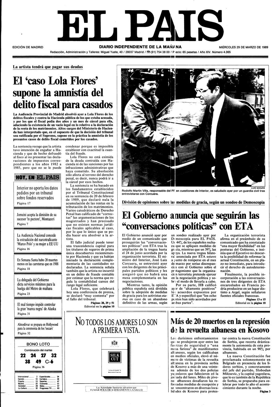 29 de Marzo de 1989