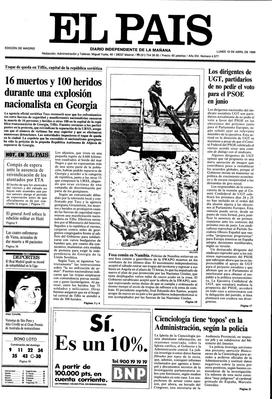 10 de Abril de 1989
