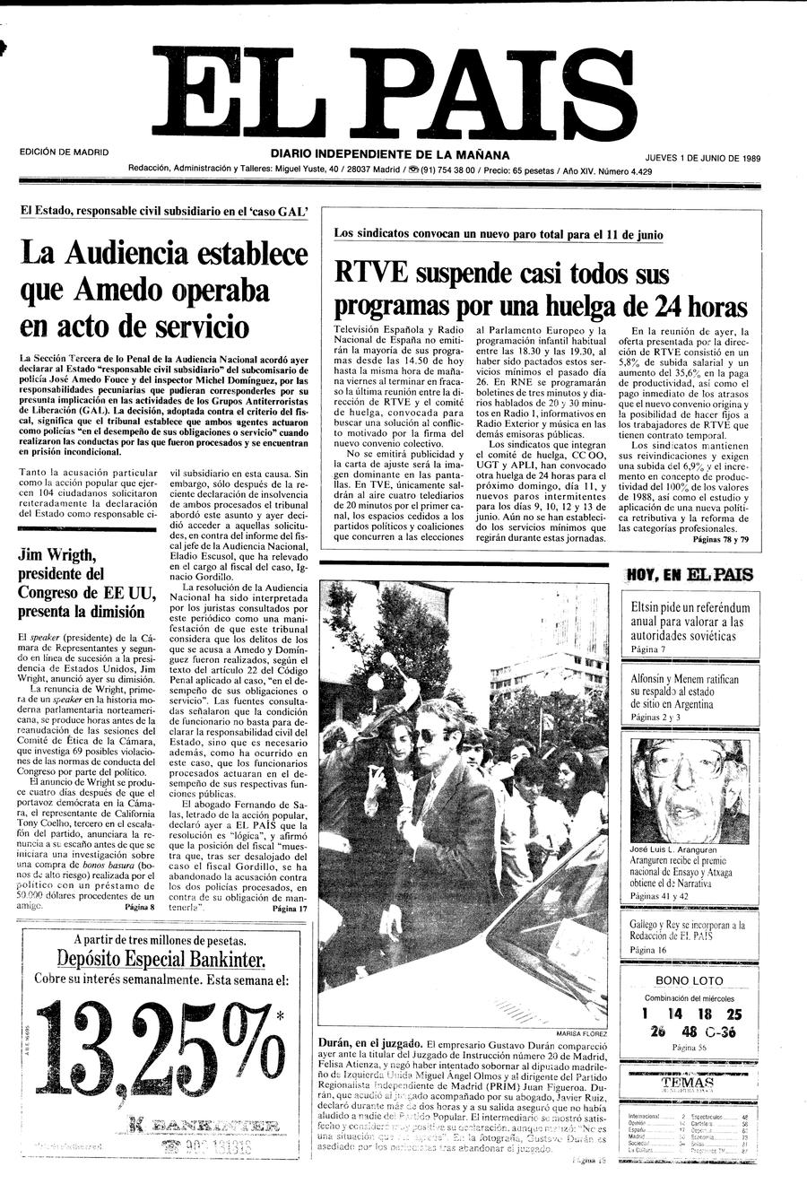 1 de Junio de 1989