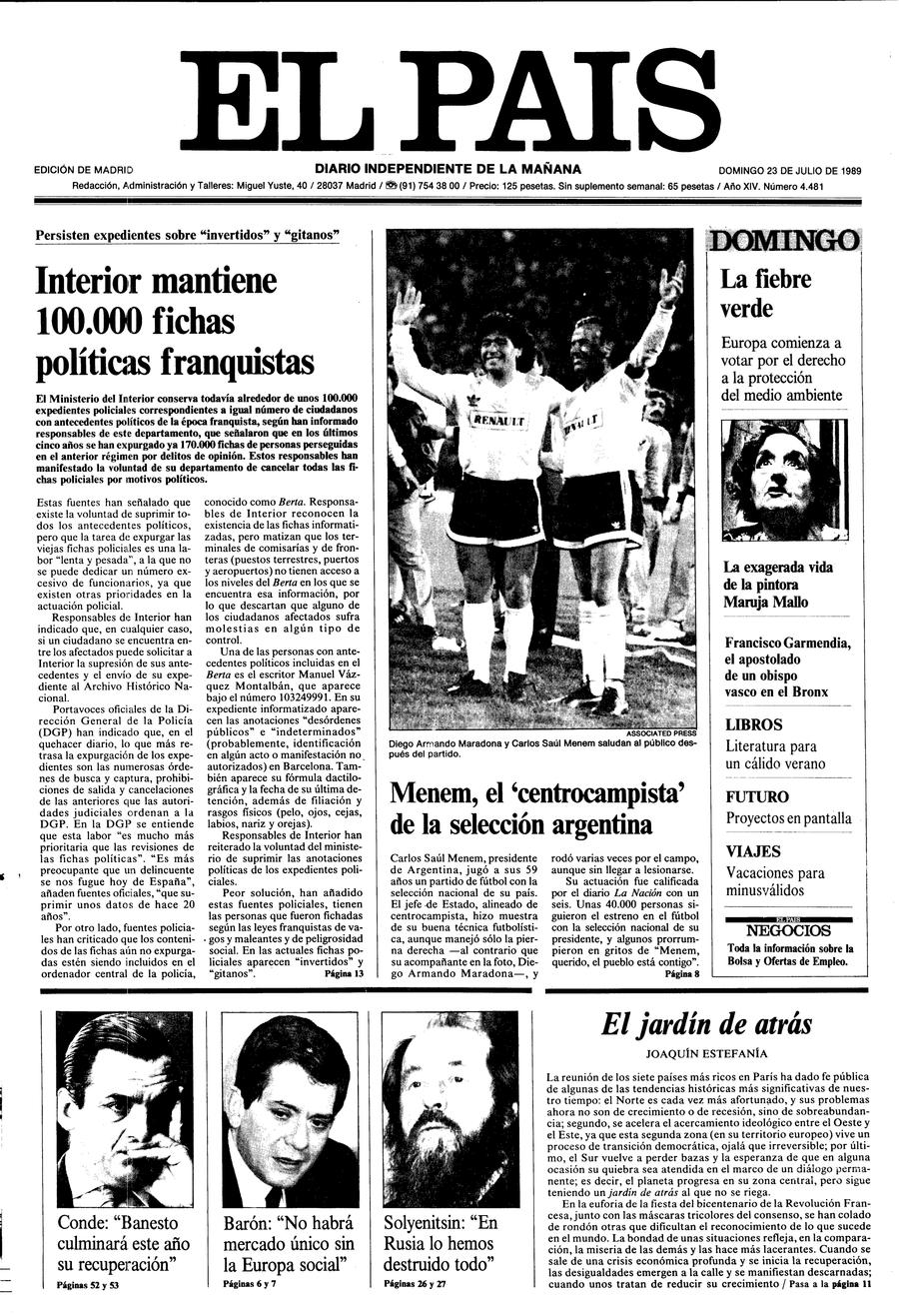 23 de Julio de 1989