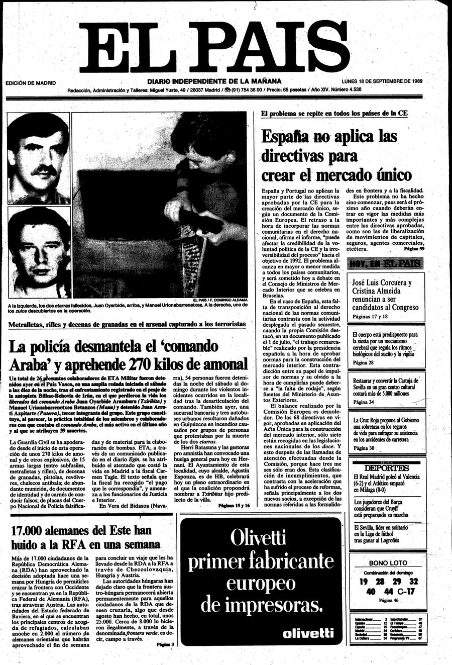 18 de Septiembre de 1989