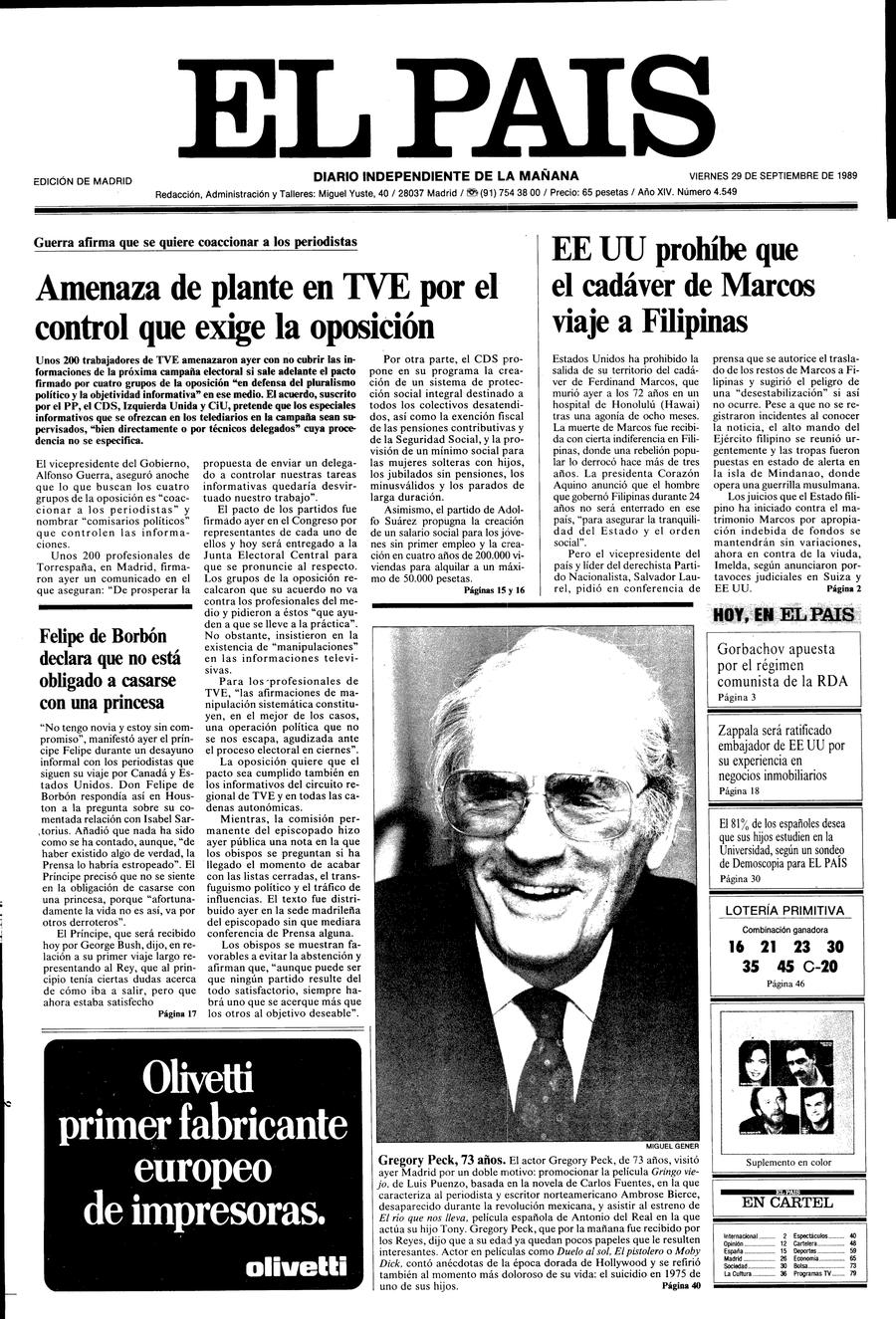29 de Septiembre de 1989