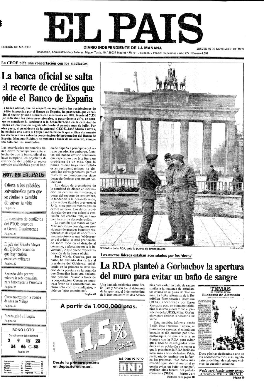 16 de Noviembre de 1989