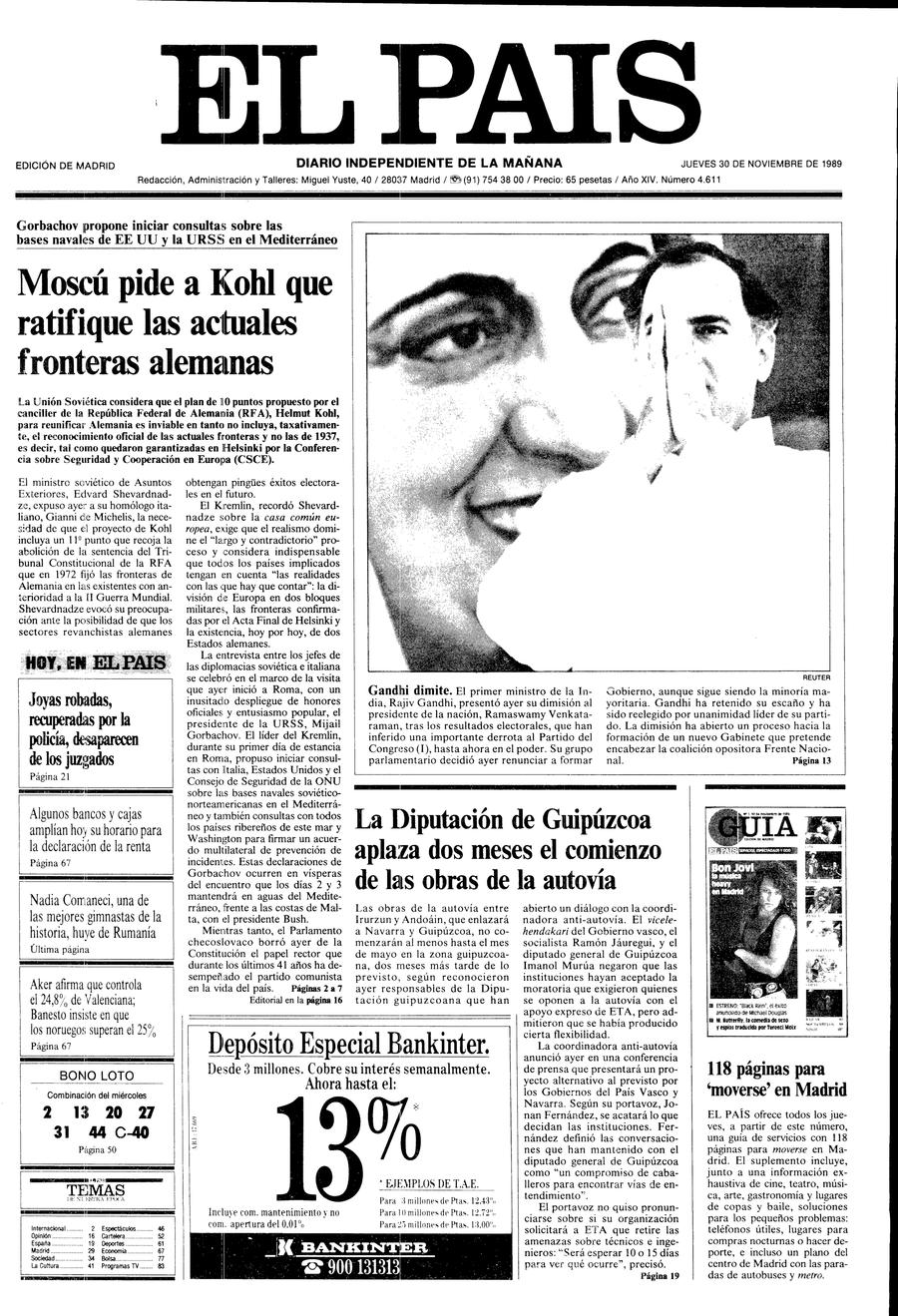 30 de Noviembre de 1989
