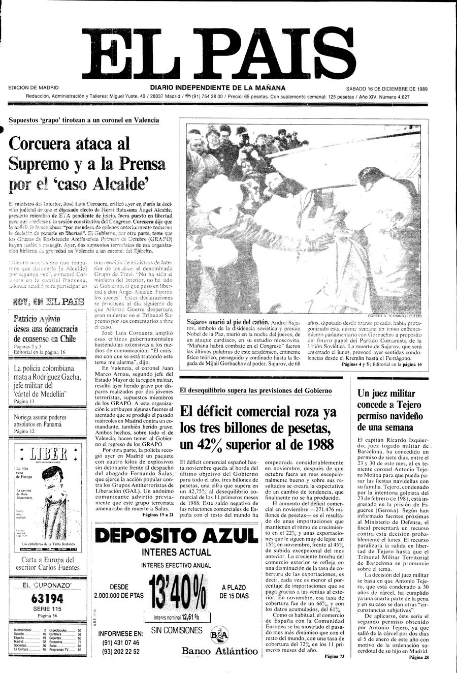 16 de Diciembre de 1989