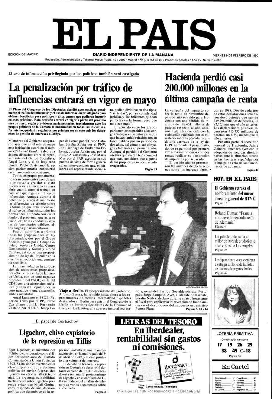 9 febrero 1990
