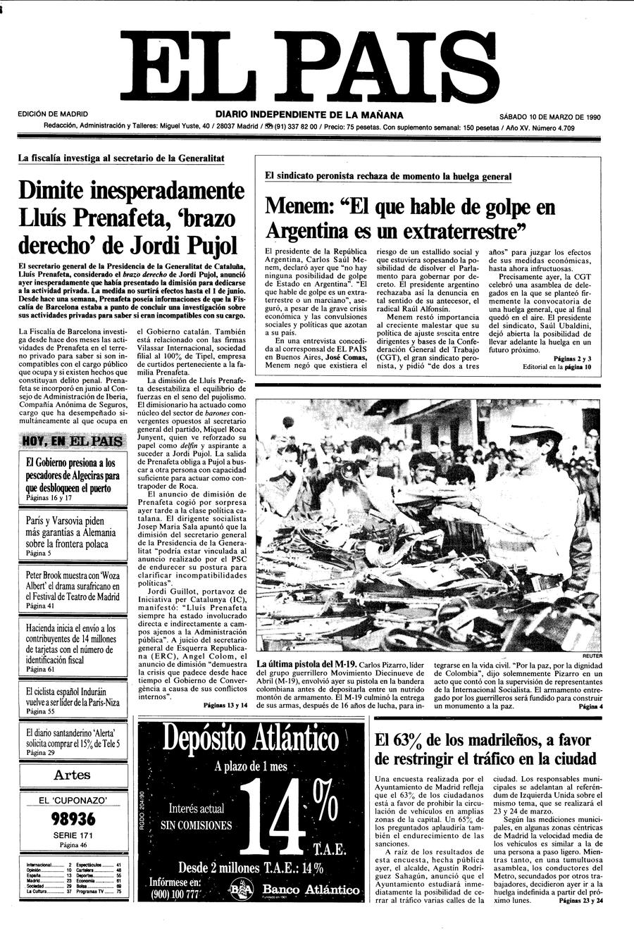 10 de Marzo de 1990