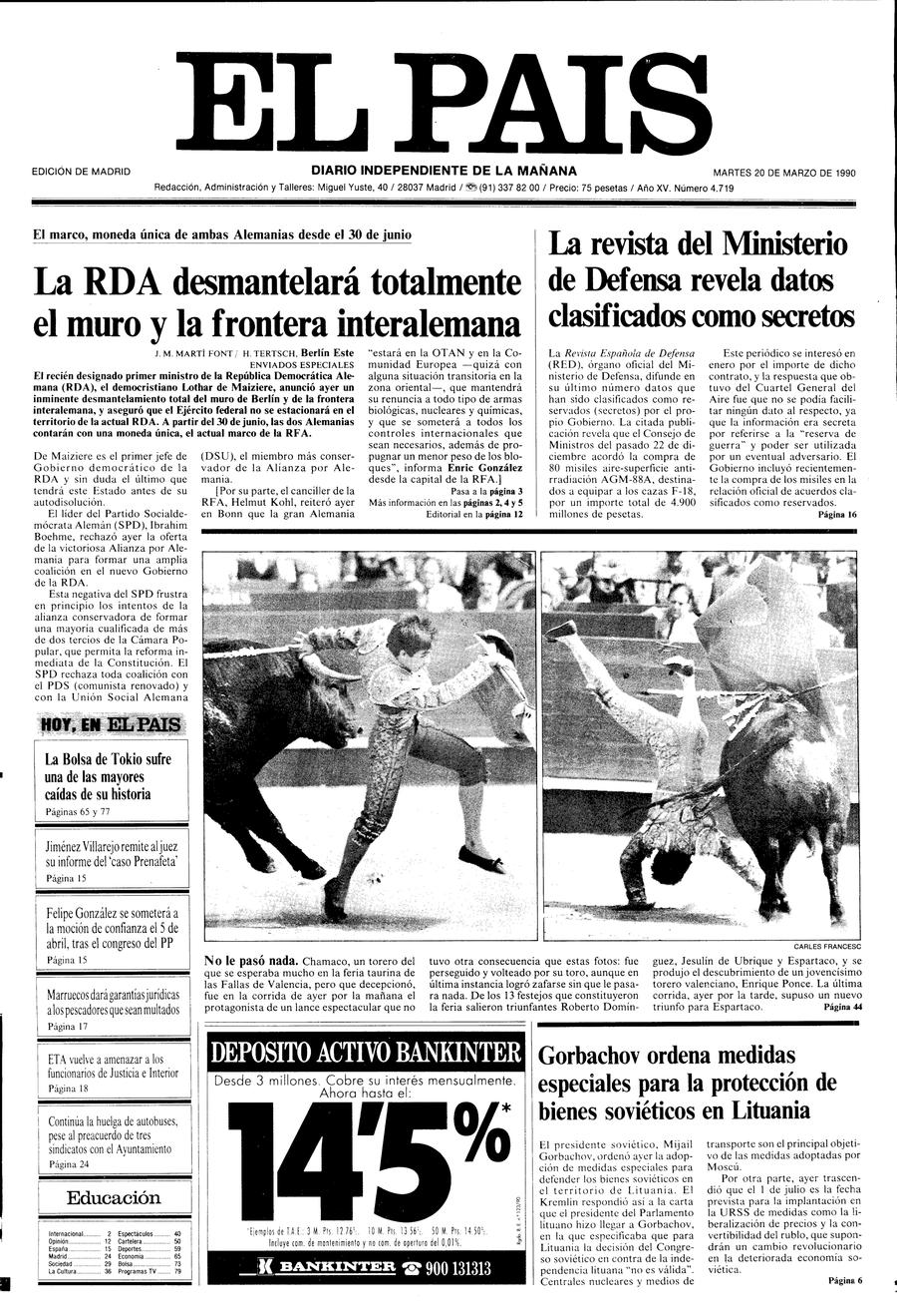 20 de Marzo de 1990