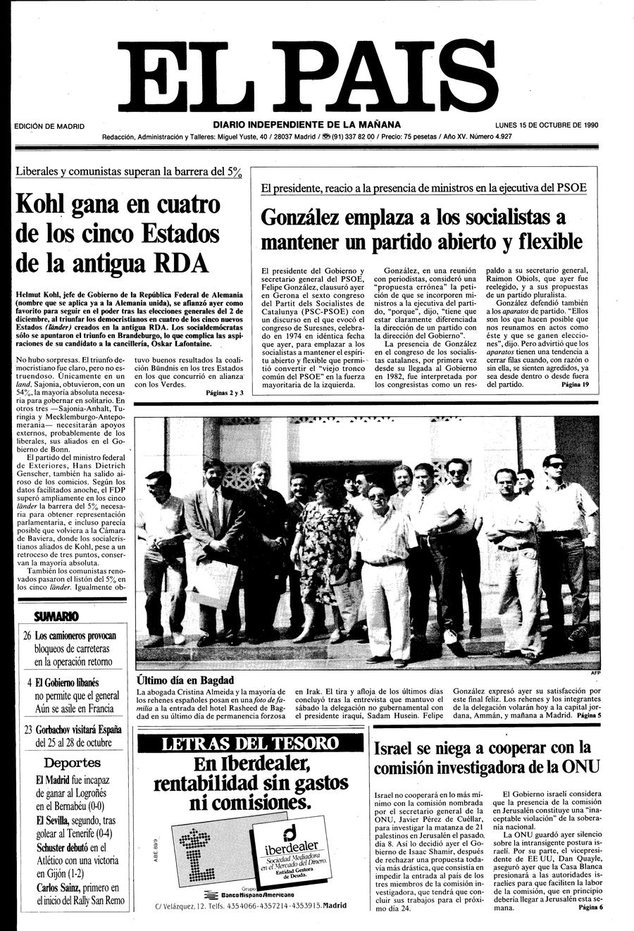 15 de Octubre de 1990