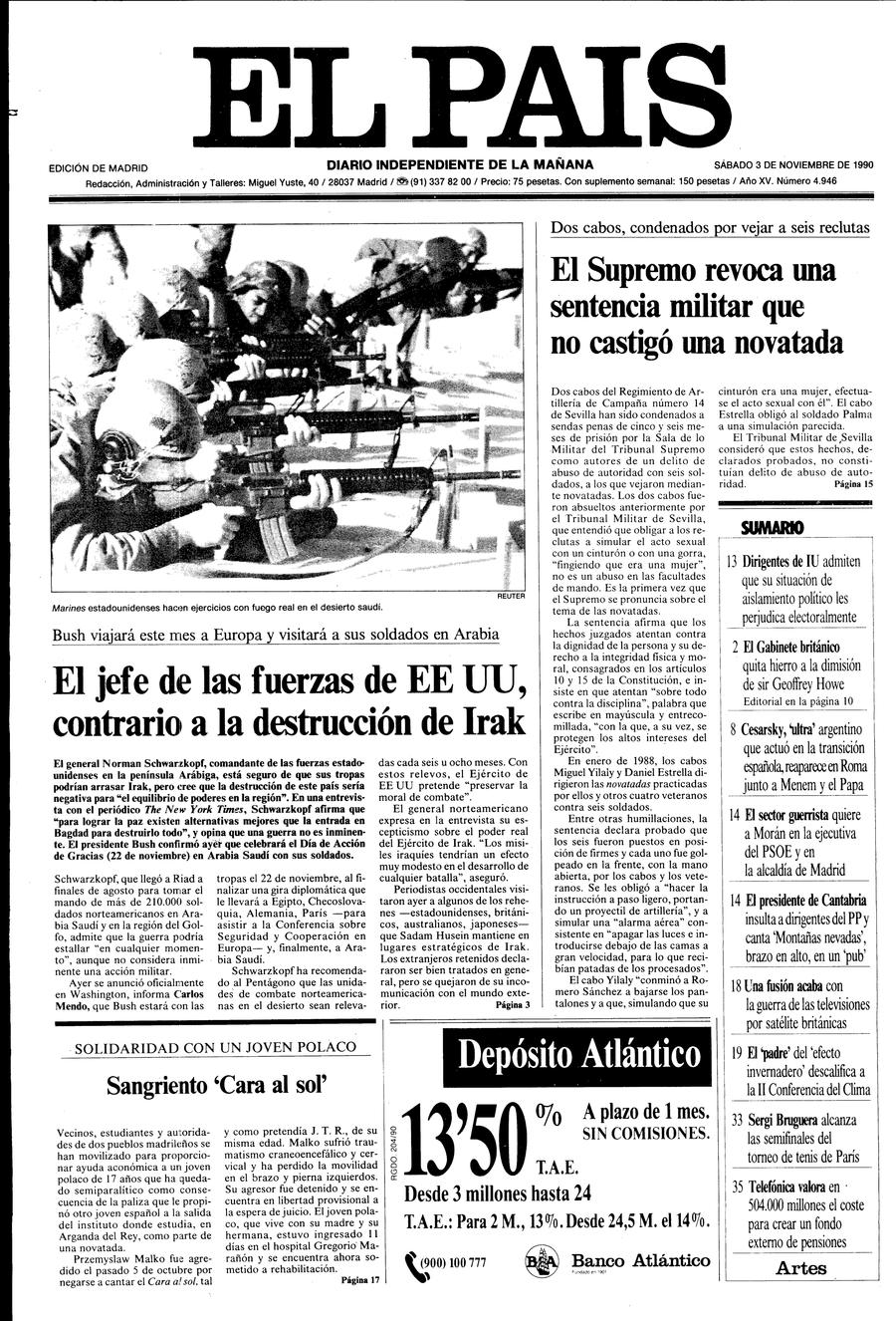 3 de Noviembre de 1990
