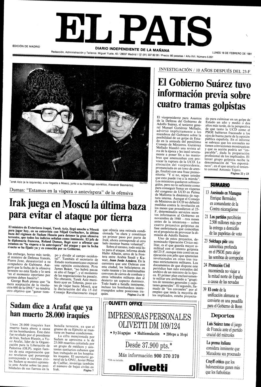 18 de Febrero de 1991