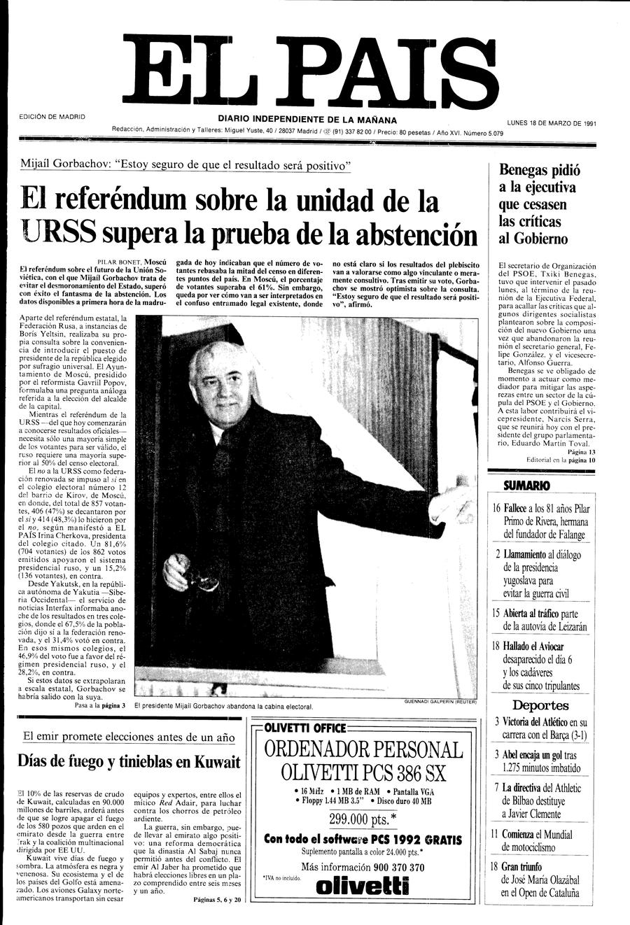 18 de Marzo de 1991