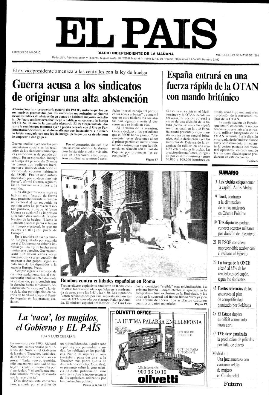 29 de Mayo de 1991