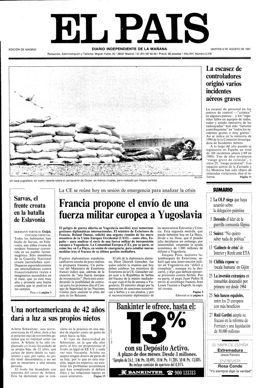 6 de Agosto de 1991