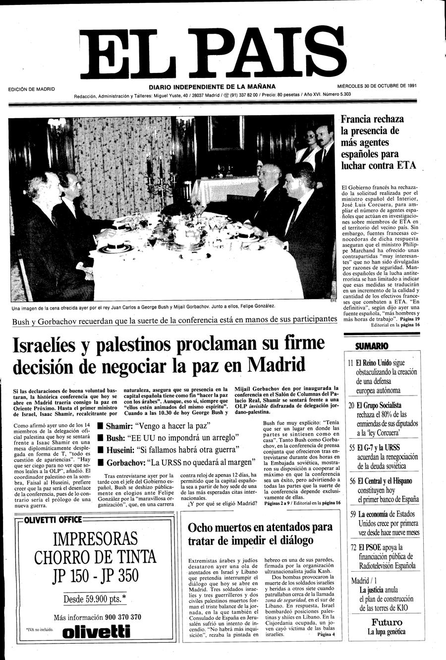 30 de Octubre de 1991