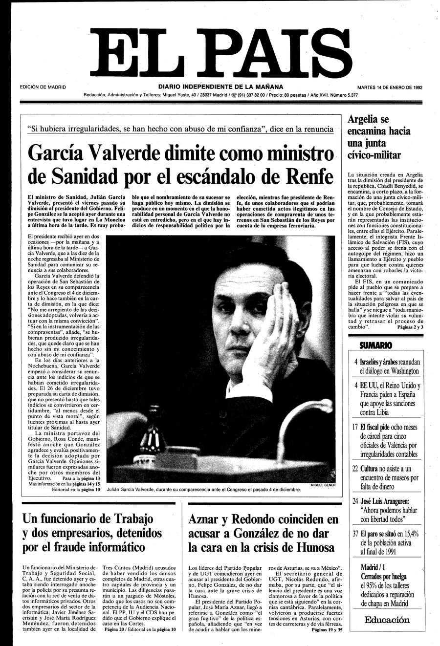 14 enero 1992