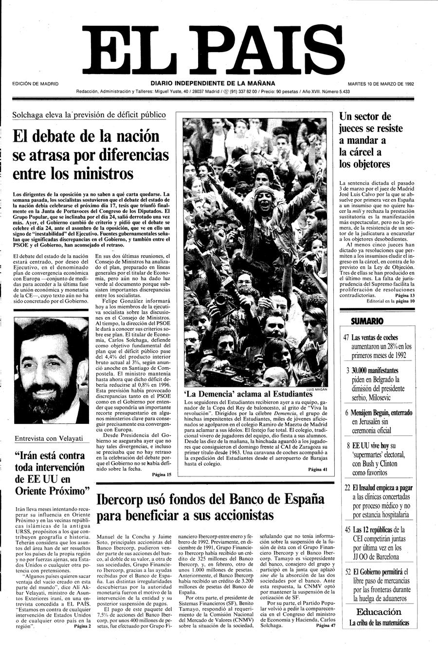 10 de Marzo de 1992