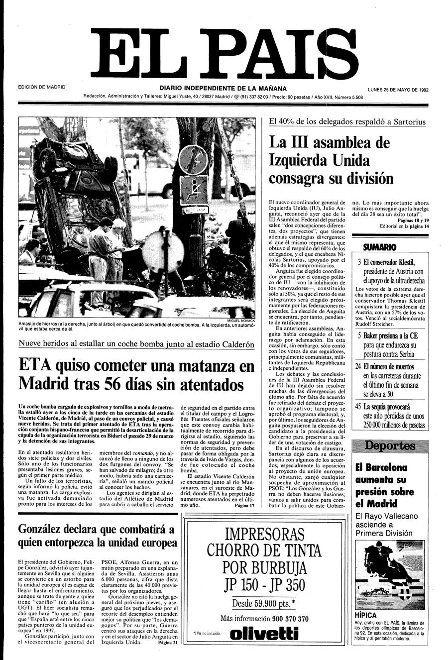 25 de Mayo de 1992