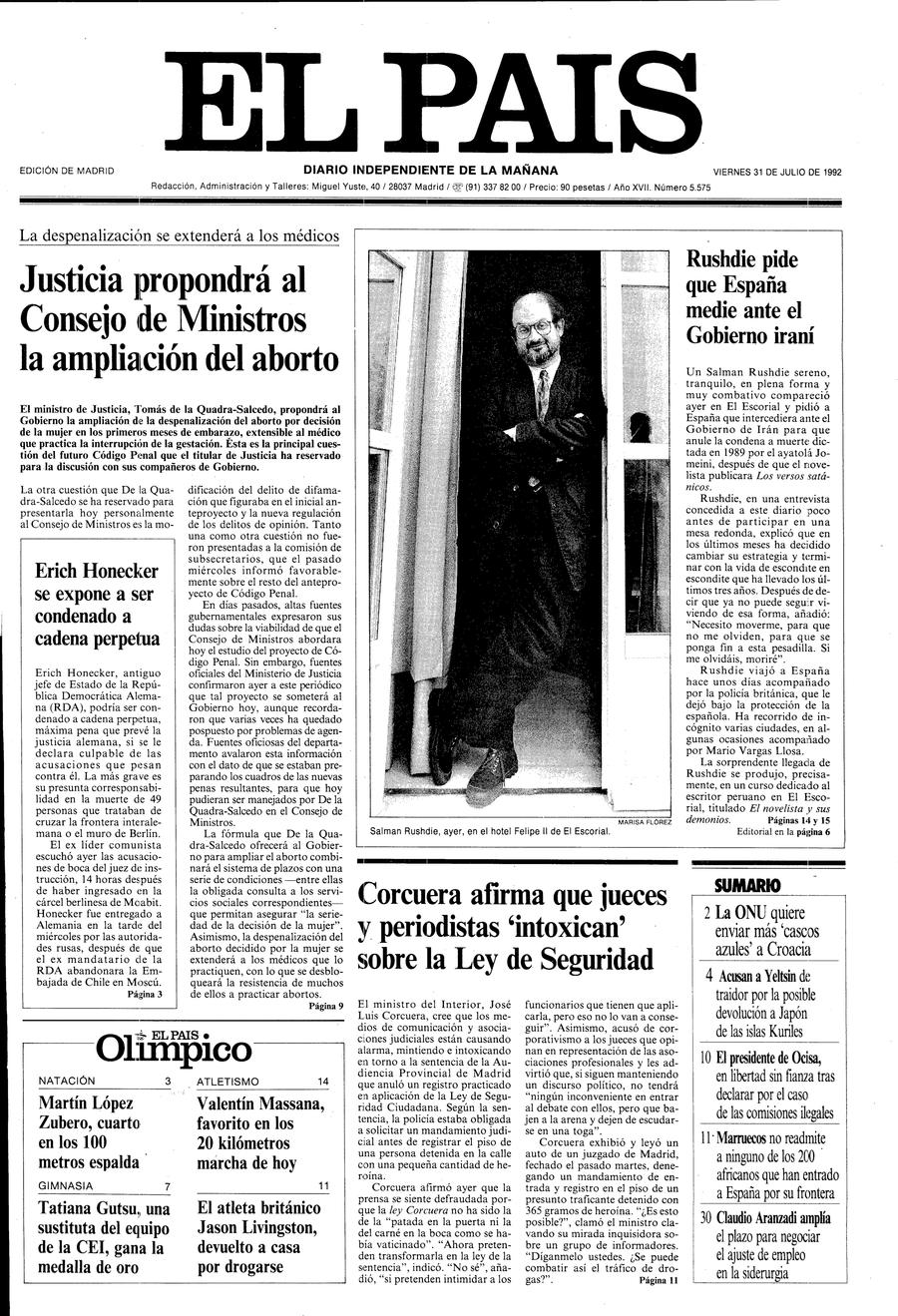 31 de Julio de 1992