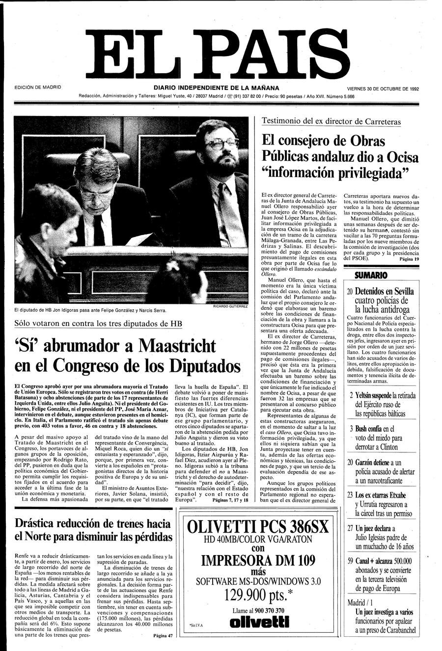 30 de Octubre de 1992