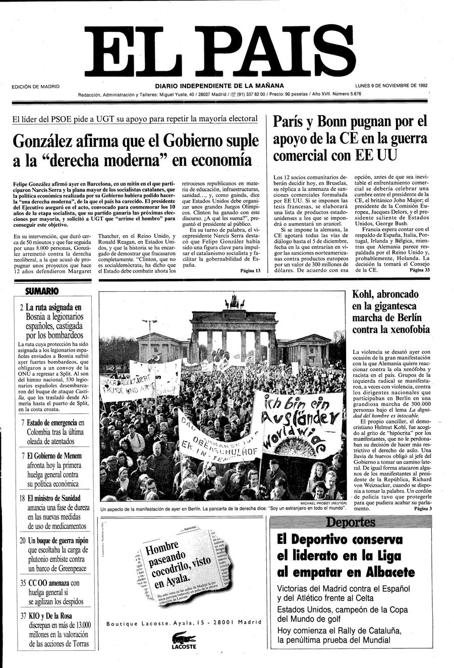 9 de Noviembre de 1992