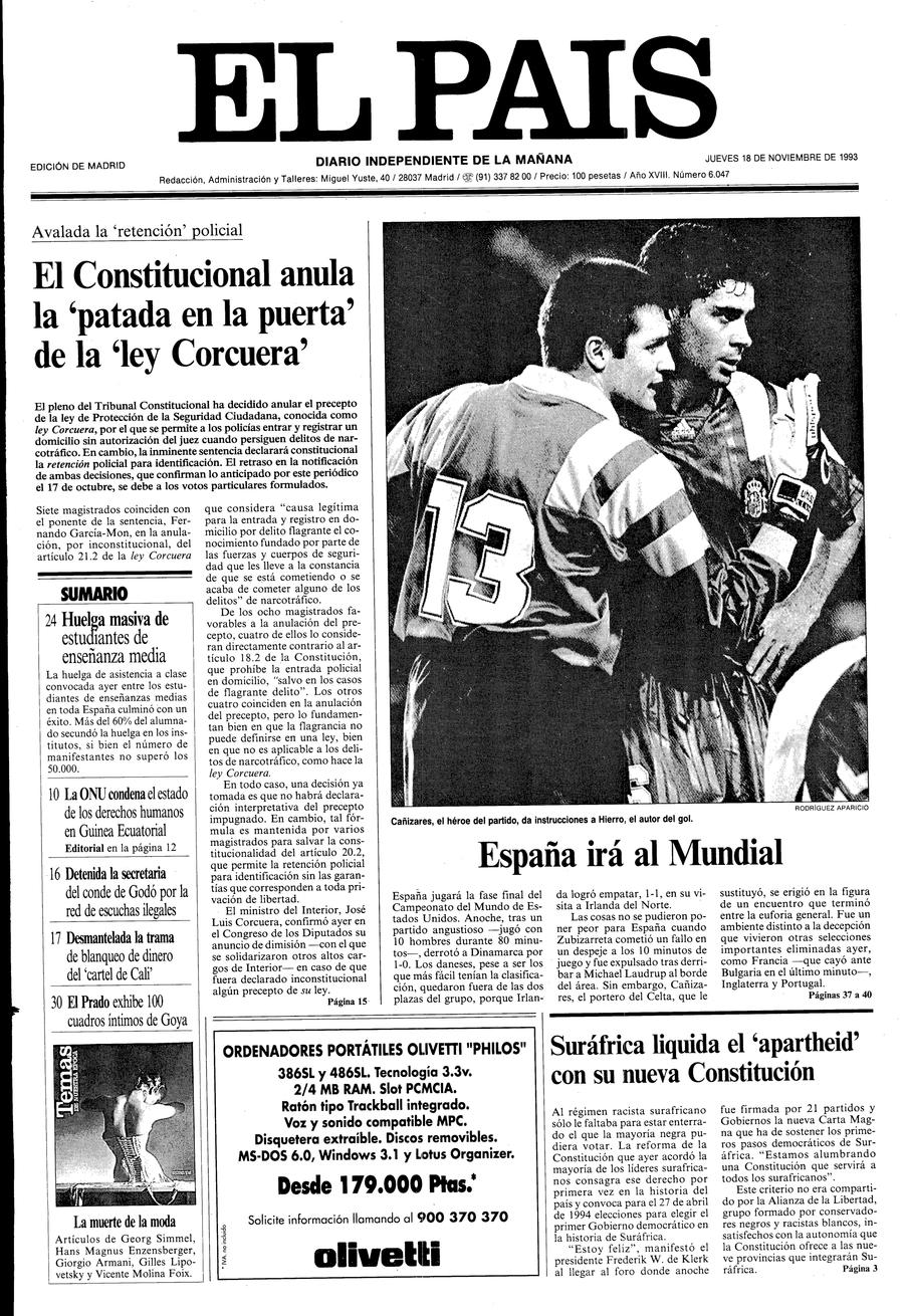 18 de Noviembre de 1993