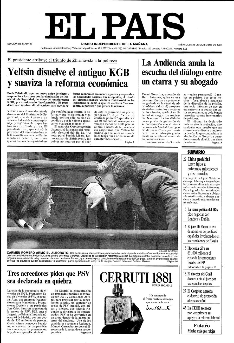 22 de Diciembre de 1993