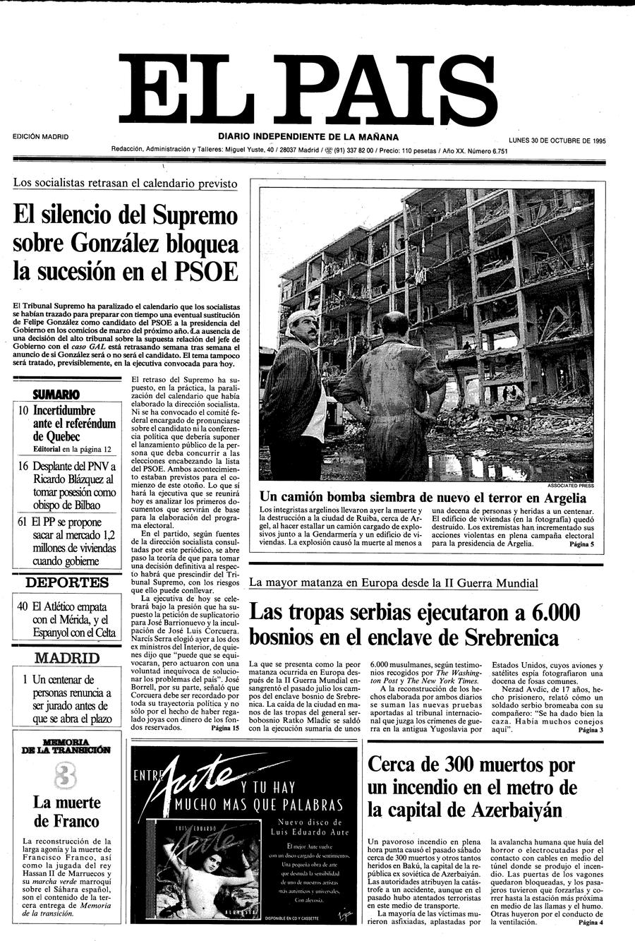 30 de Octubre de 1995
