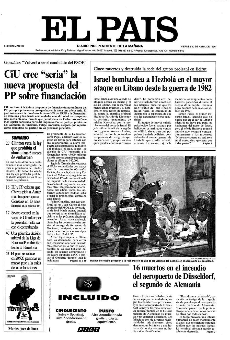 12 de Abril de 1996