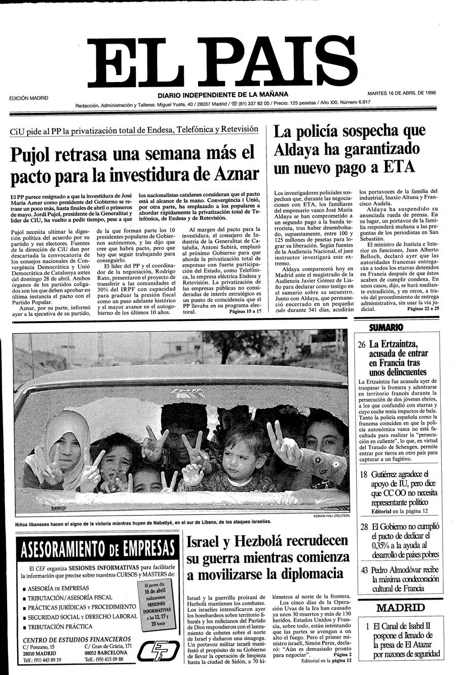 16 de Abril de 1996