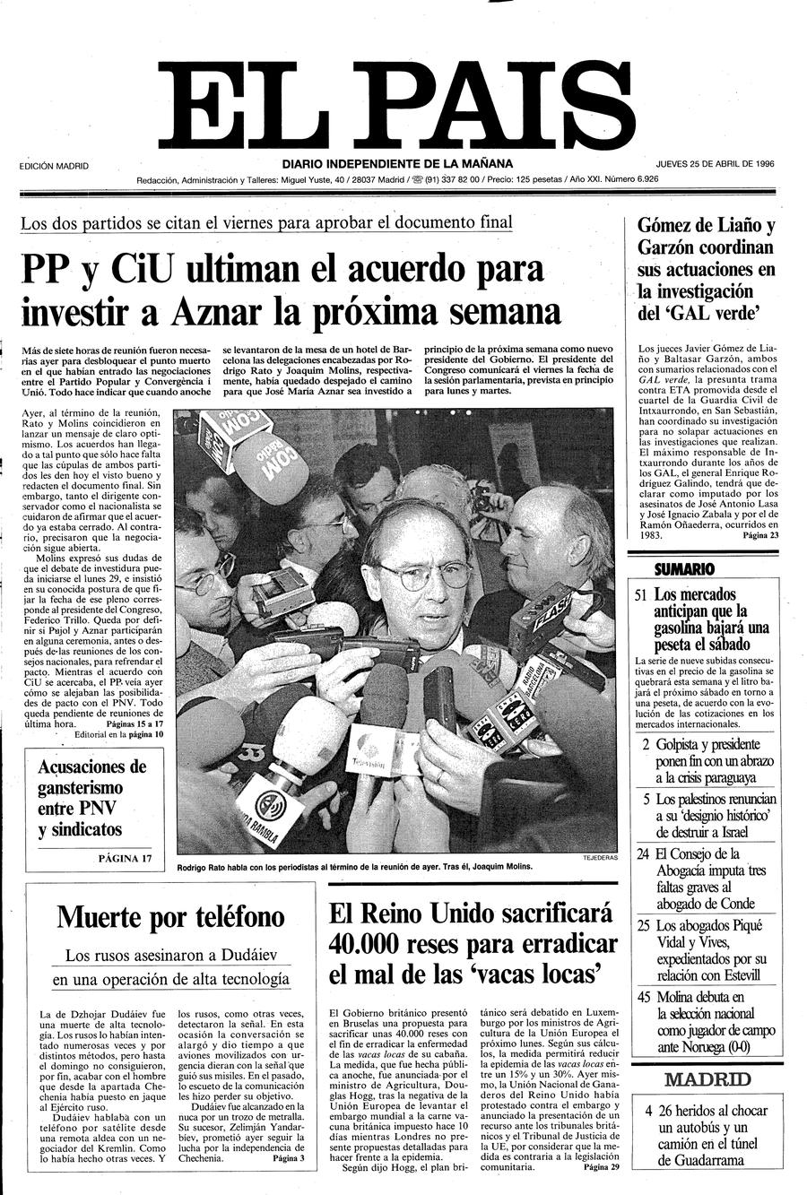 25 de Abril de 1996