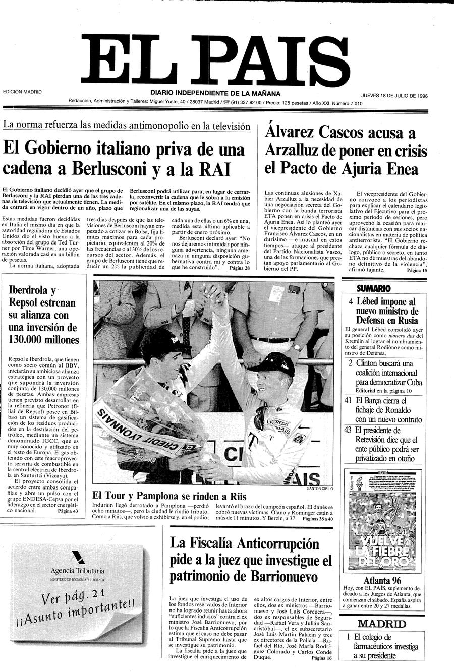 18 de Julio de 1996