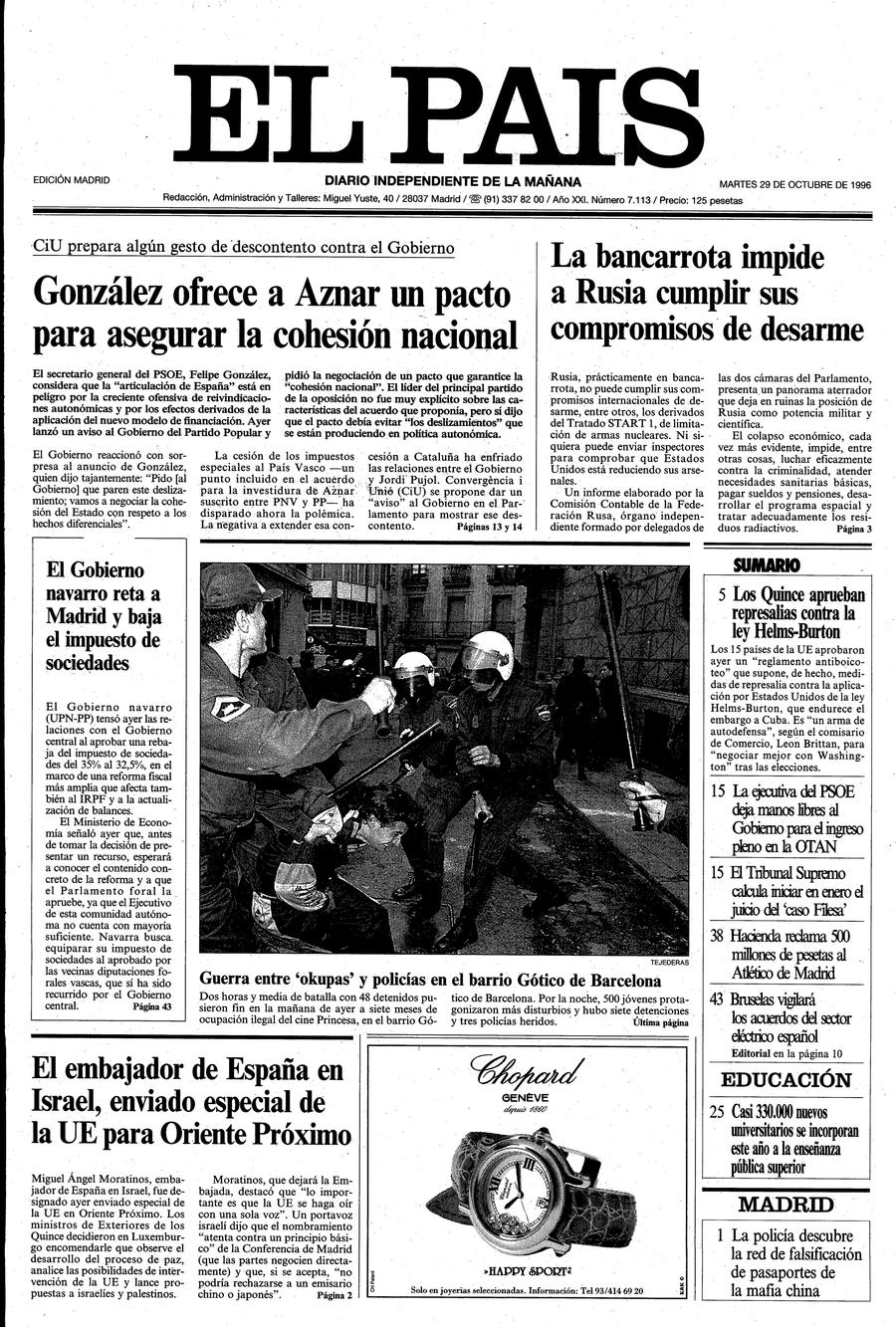 29 de Octubre de 1996