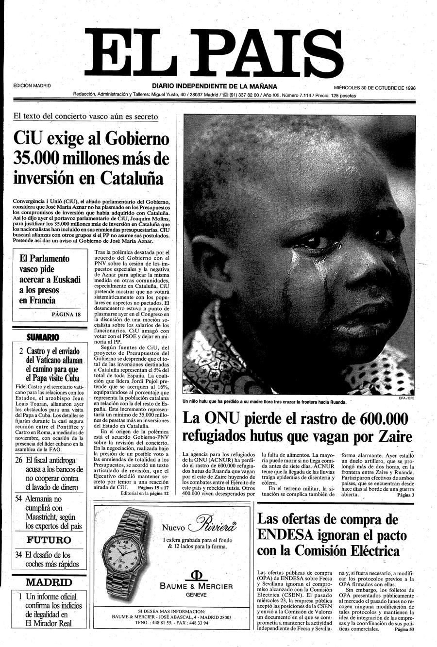 30 de Octubre de 1996