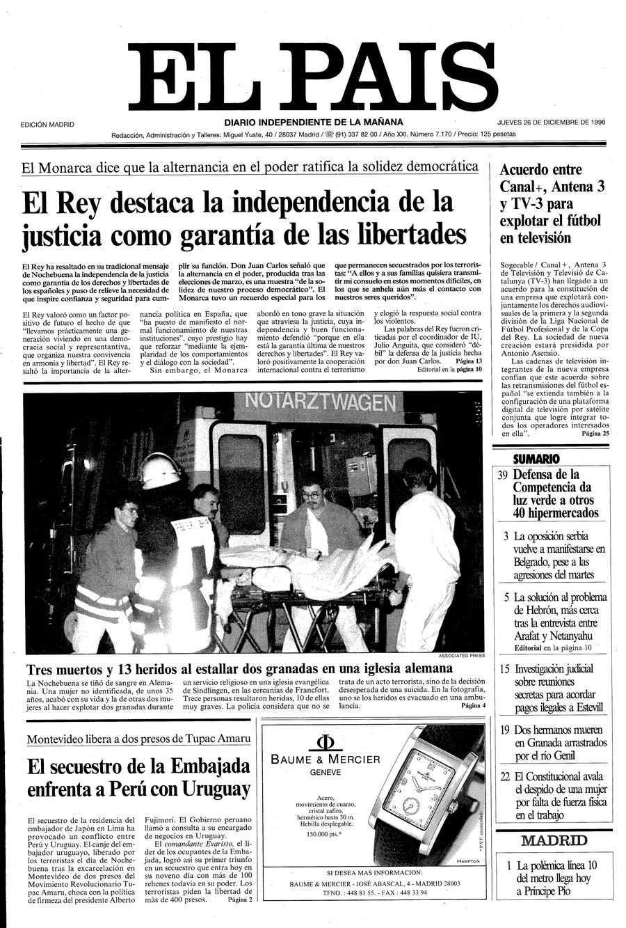 26 de Diciembre de 1996