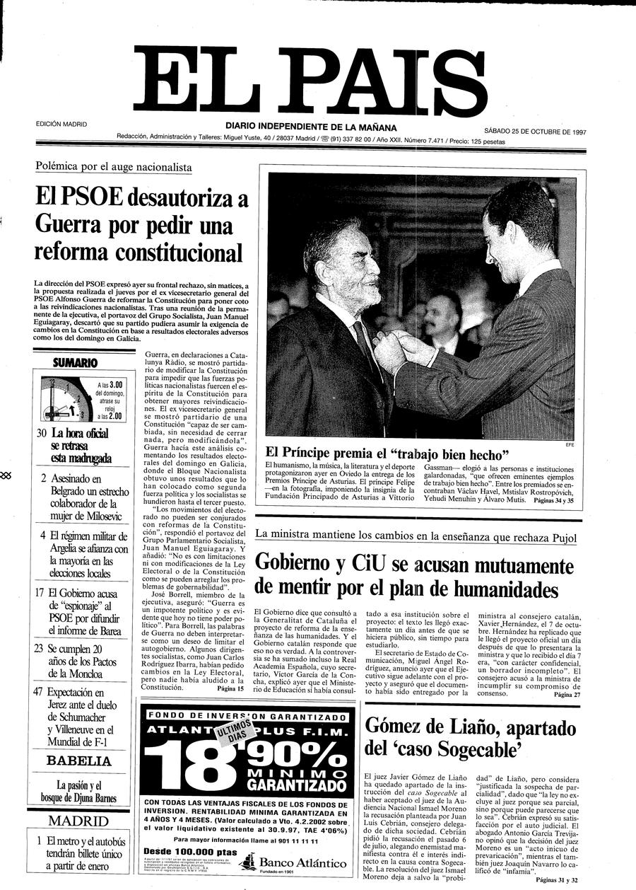 25 de Octubre de 1997