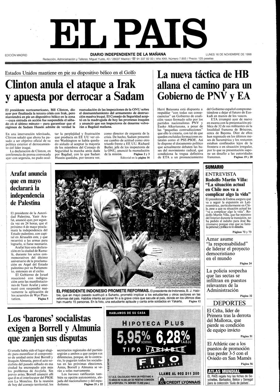 16 de Noviembre de 1998
