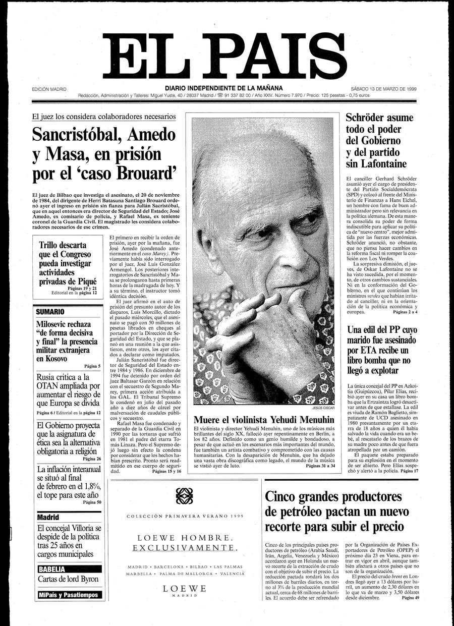 13 de Marzo de 1999