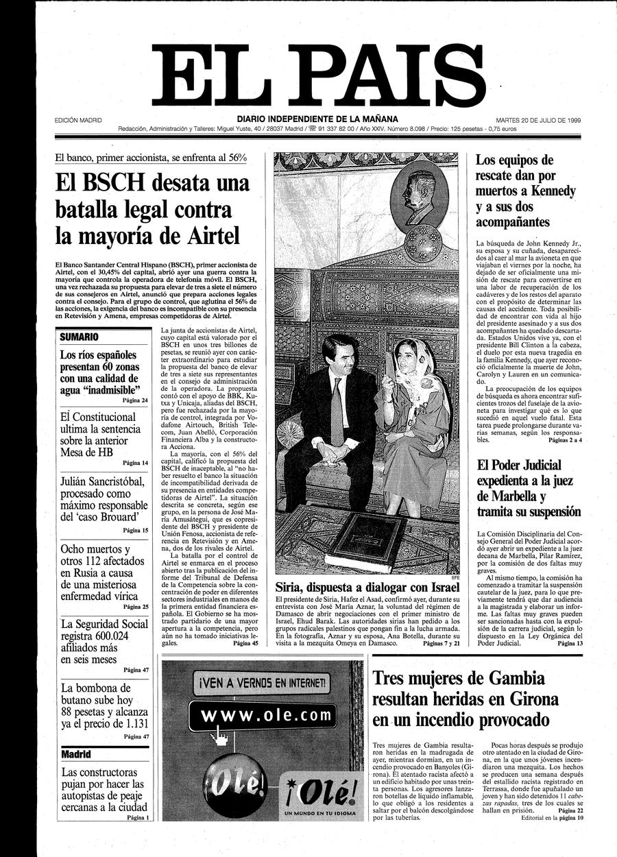 20 de Julio de 1999