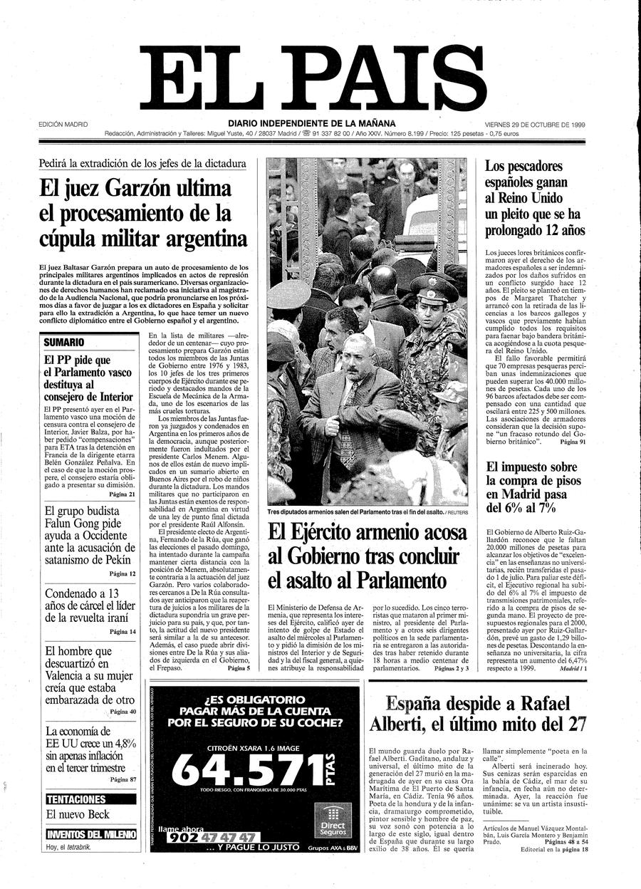 29 de Octubre de 1999