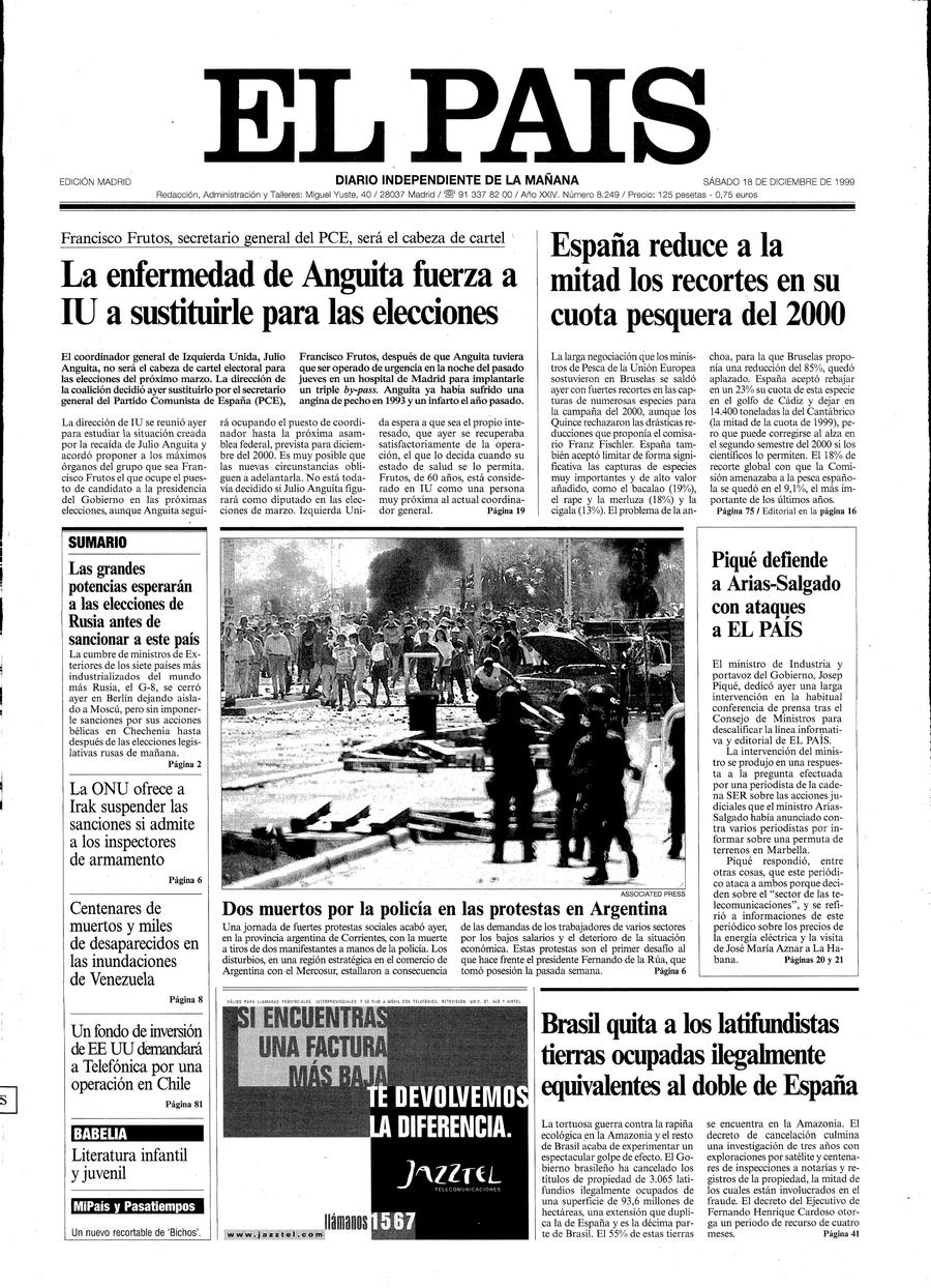 18 de Diciembre de 1999