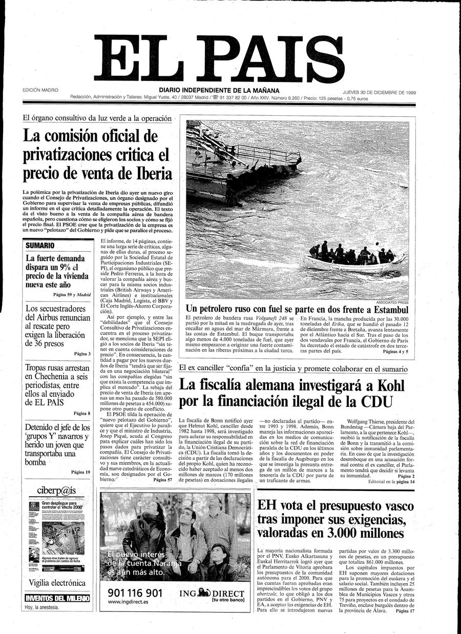 30 de Diciembre de 1999