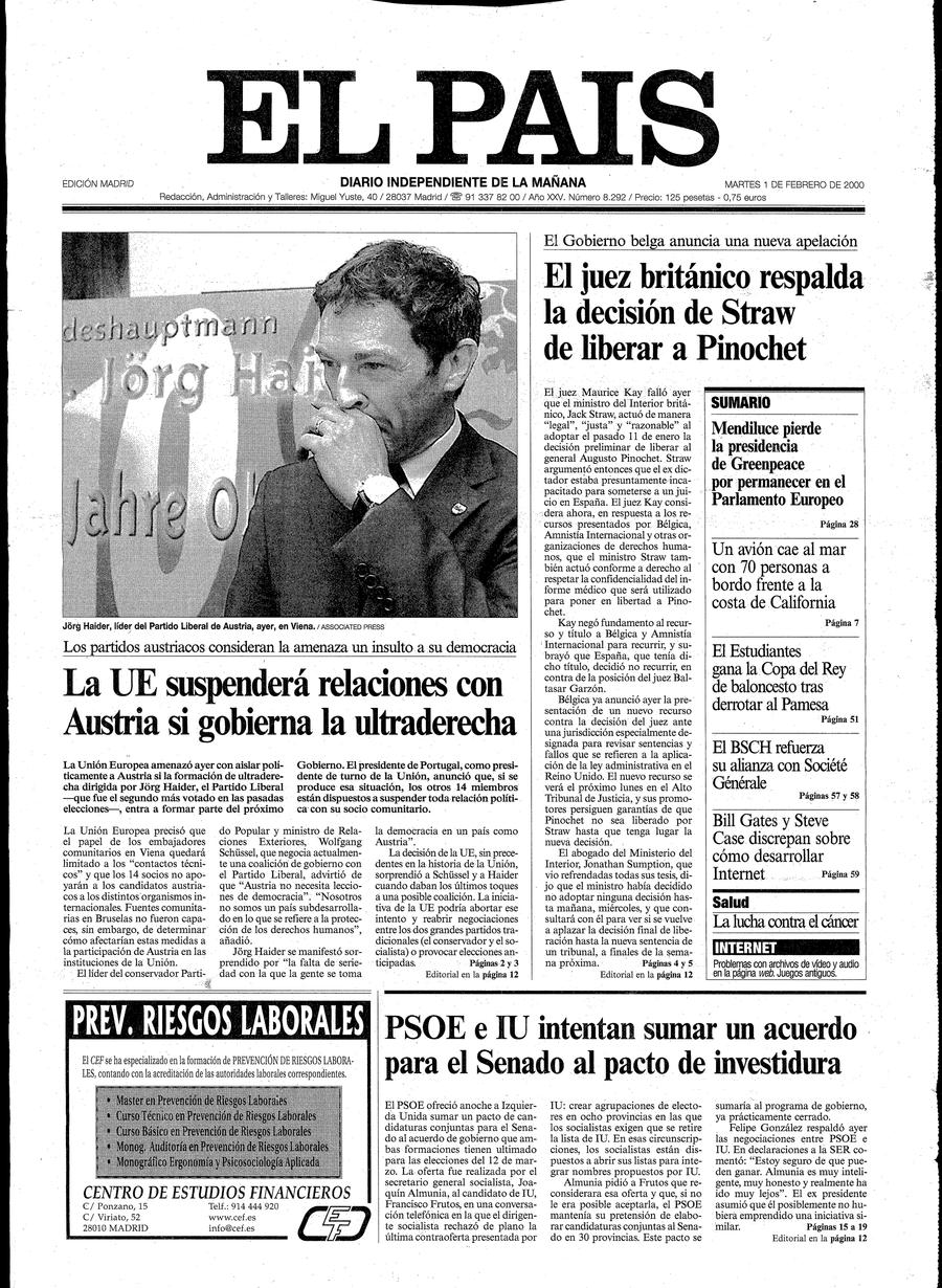 Diarios Argentinos Portadas Del Dia Sitio Oficial El Pais Madrid