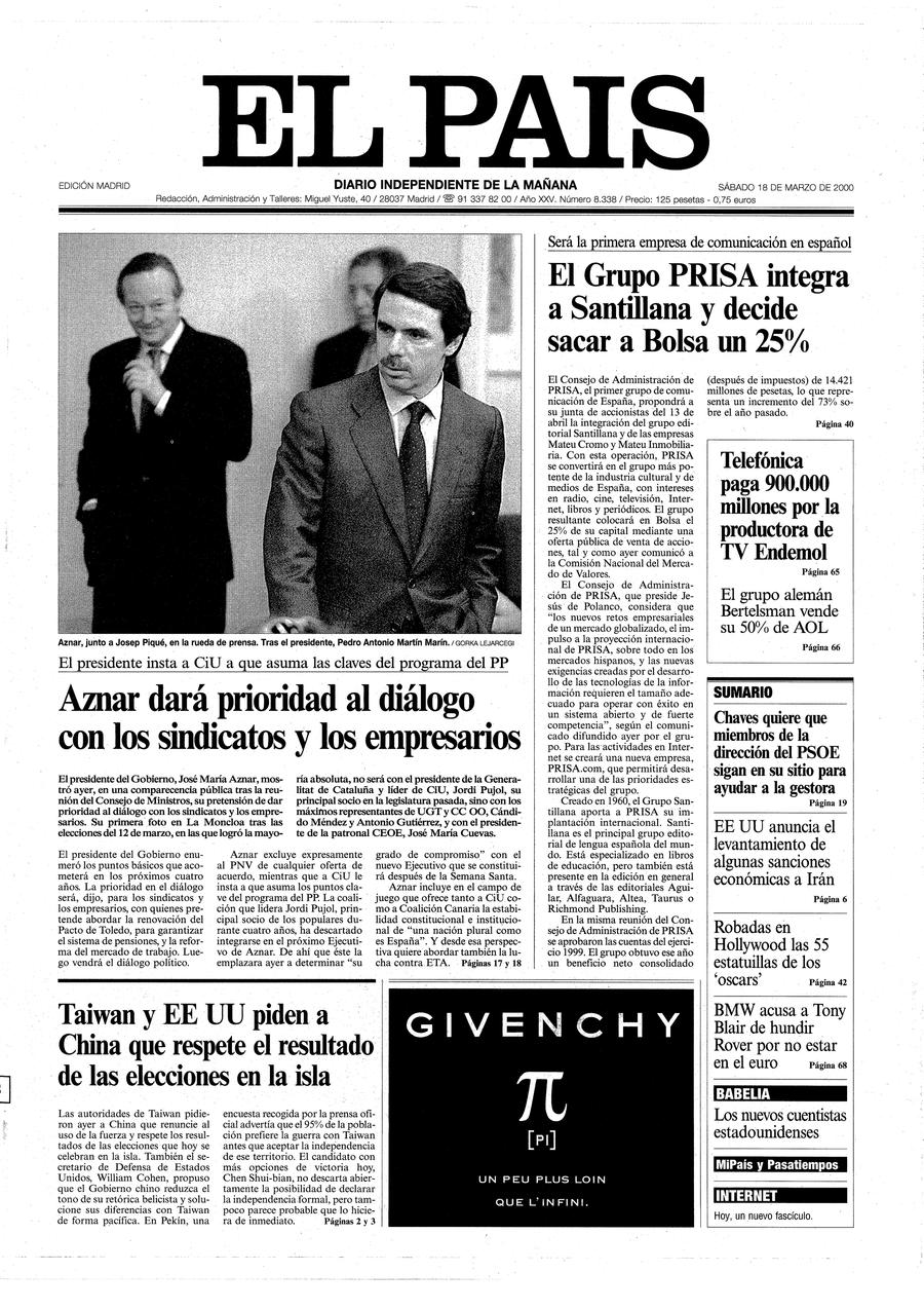 18 de Marzo de 2000
