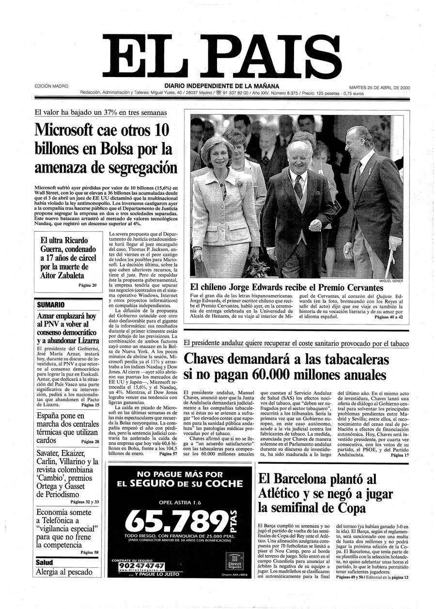 25 de Abril de 2000