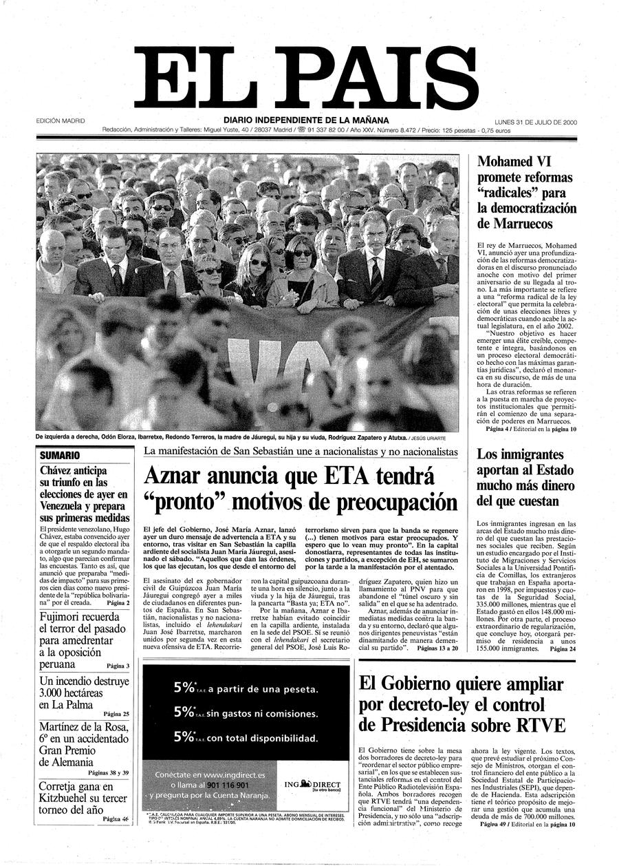 31 de Julio de 2000
