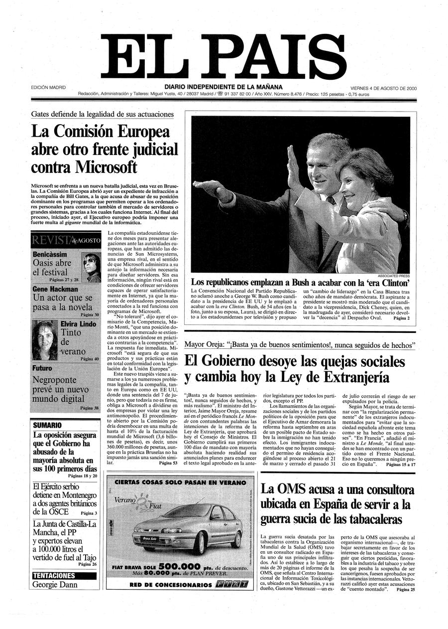 4 de Agosto de 2000