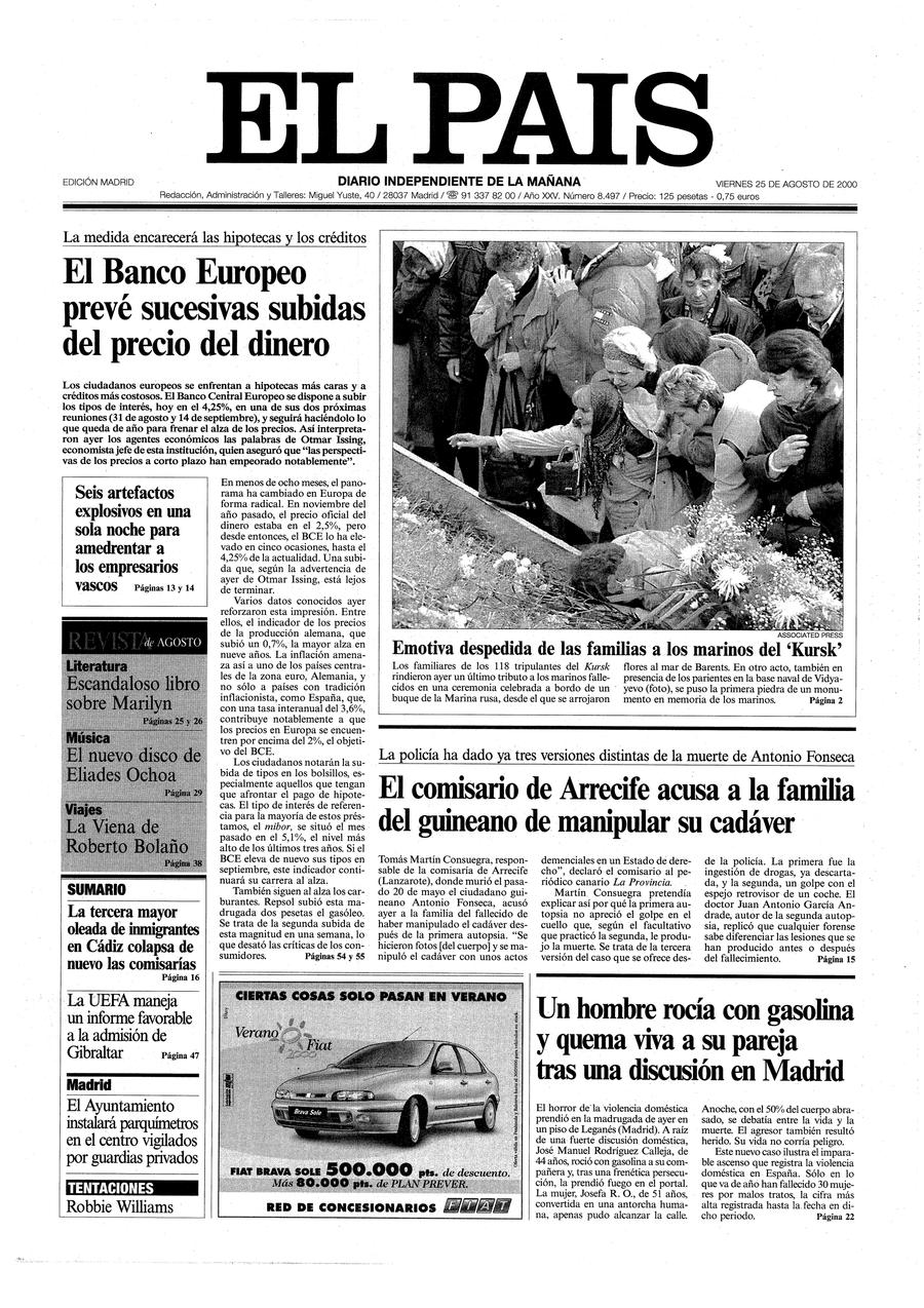 25 de Agosto de 2000